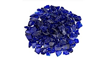 American Fireglass Medium Recycled Glass Collection | Dark Blue Fire Glass | 55 Pound | CG-DKBLUE-M-55