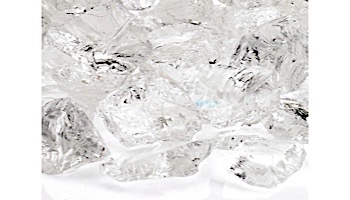 American Fireglass Medium Recycled Glass Collection | Ice Fire Glass | 55 Pound | CG-ICE-M-55
