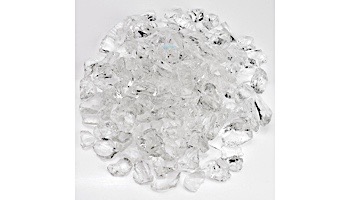 American Fireglass Medium Recycled Glass Collection | Ice Fire Glass | 55 Pound | CG-ICE-M-55