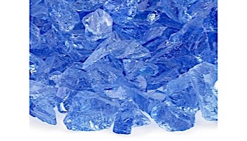 American Fireglass Small Recycled Glass Collection | Light Blue Fire Glass | 10 Pound Jar | CG-LTBLUE-J