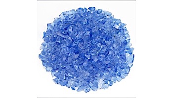 American Fireglass Small Recycled Glass Collection | Light Blue Fire Glass | 10 Pound Jar | CG-LTBLUE-J
