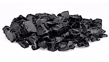 American Fireglass Medium Recycled Glass Collection | Onyx Fire Glass | 55 Pounds | CG-ONYX-M-55
