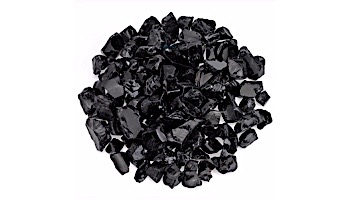 American Fireglass Medium Recycled Glass Collection | Onyx Fire Glass | 55 Pounds | CG-ONYX-M-55