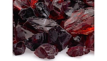 American Fireglass Medium Recycled Glass Collection | Red Fire Glass | 55 Pounds | CG-RED-M-55