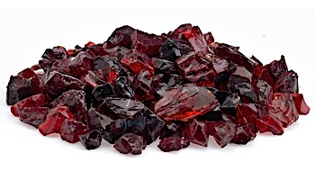 American Fireglass Medium Recycled Glass Collection | Red Fire Glass | 55 Pounds | CG-RED-M-55