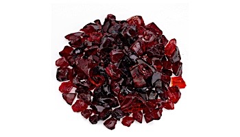 American Fireglass Medium Recycled Glass Collection | Red Fire Glass | 55 Pounds | CG-RED-M-55