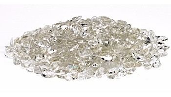 American Fireglass Eco Glass Collection | Crystal White Glass Beads | 10 Pound Jar | ECO-WHT-J