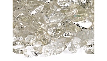 American Fireglass Eco Glass Collection | Crystal White Glass Beads | 10 Pound Jar | ECO-WHT-J