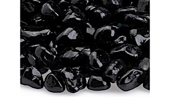 American Fireglass Eco Glass Collection | Jet Black Glass Beads | 10 Pound Jar | ECO-BLK-J