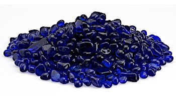 American Fireglass Eco Glass Collection | Saphire Blue Glass Beads | 10 Pound Jar | ECO-SAP-J