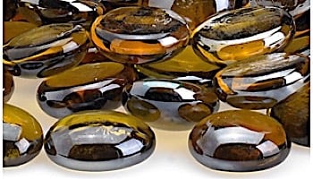 American Fireglass Half Inch Fire Beads Collection | Caramel Luster Fire Beads | 10 Pound Jar | FB-CARLST-J