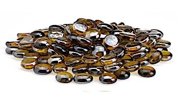 American Fireglass Half Inch Fire Beads Collection | Caramel Luster Fire Beads | 10 Pound Jar | FB-CARLST-J