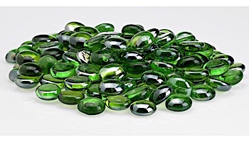 American Fireglass Half Inch Fire Beads Collection | Emerald Green Luster Fire Beads | 10 Pound Jar | FB-EMELST-J