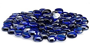 American Fireglass Half Inch Fire Beads Collection | Royal Blue Luster Fire Beads | 10 Pound Jar | FB-ROYLST-J