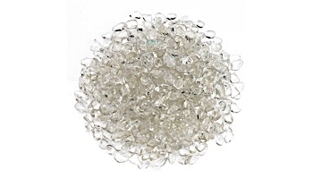 American Fireglass Eco Glass Collection | Crystal White Glass Beads | 25 Pounds | ECO-WHT-25