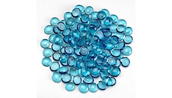 American Fireglass Half Inch Fire Beads Collection | Aqua Blue Fire Beads | 10 Pound Jar | FB-AQU-J