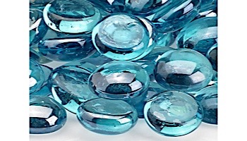American Fireglass Half Inch Fire Beads Collection | Aqua Blue Luster Fire Beads | 55 Pounds | FB-AQULST-55