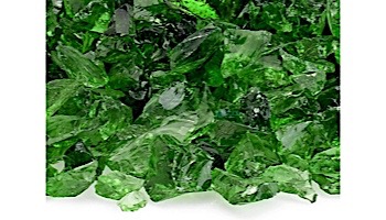 American Fireglass Medium Recycled Glass Collection | Light Green Fire Glass | 55 Pounds | CG-LTGREENE-M-55