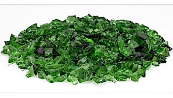 American Fireglass Medium Recycled Glass Collection | Light Green Fire Glass | 55 Pounds | CG-LTGREENE-M-55