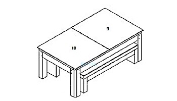 NewPort 7' Reversible 2-Piece Melamine Dinning/Table Top 'B' | Part #10 | NGP6228