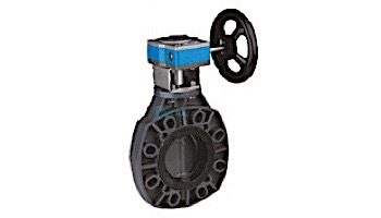 Fluidra USA 8" Gear Operated Butterfly Valve EPDM Seals, Zinc Shaft | 34471PVC02587