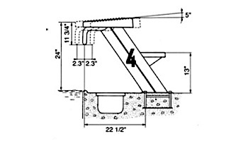 Fluidra USA 24" Deluxe Style Starting Platform | 20759