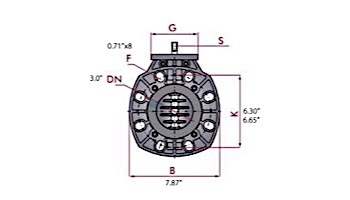 Fluidra USA 3" Butterfly Valve 150 PSI Viton Seal & Stainless Shaft | 16714