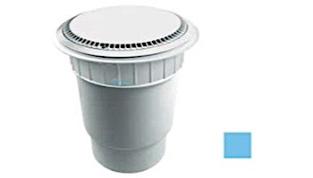 AquaStar 10" Round Suction Outlet Cover | with Solid Riser Ring with Double Deep Sump Bucket with 4" Socket (VGB Series) | Blue | 10AVR104D