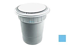 AquaStar 10" Round Suction Outlet Cover | with Solid Riser Ring with Double Deep Sump Bucket with 6" Socket (VGB Series) | Blue | 10AVR104F