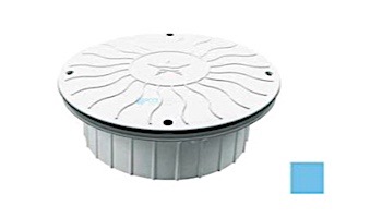 AquaStar 10" Round Debris Catcher Suction Outlet Cover with Double Deep Mud Frame | Sump for Optional Secondary Drain (VGB Series) | Blue | 10LT104A