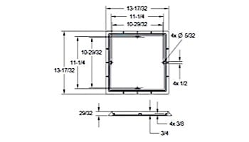 AquaStar 12" Square 3/4" Deep Mud Frame Only | Tan | 12FR108