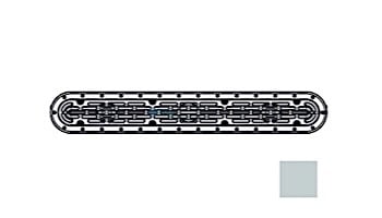 AquaStar 32" Channel Drain Flat Grate Suction Outlet with Scews | Without Frame for Vinyl Sump | Light Gray | 32CDFLNFV103