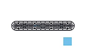 AquaStar 32" Channel Drain Flat Grate Suction Outlet with Scews | Without Frame for Vinyl Sump | Blue | 32CDFLNFV104