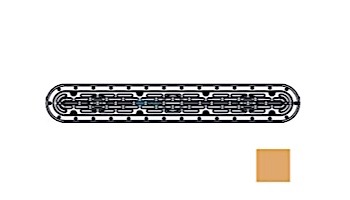 AquaStar 32" Channel Drain Flat Grate Suction Outlet with Scews | Without Frame for Vinyl Sump | Tan | 32CDFLNFV108
