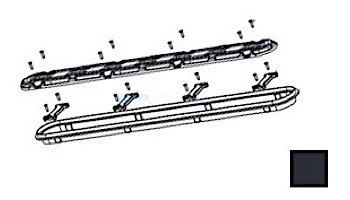 AquaStar 32" Channel Drain Frame Only with Screws and Dog Bones | White | 32CDFR101