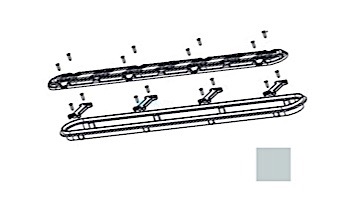 AquaStar 32" Channel Drain Frame Only with Screws and Dog Bones | Light Gray | 32CDFR103