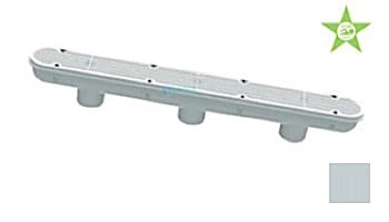 AquaStar 32" Channel Drain Pinhole Anti-Entrapment Suction Outlet Cover with 3 Port Sump (VGB Series) | White | 32CDPH101