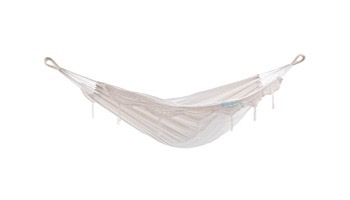 Vivere Single Brazilian Hammock | Natural with Fringe | BRAZ100