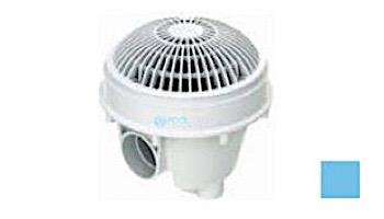 AquaStar 8" Round MoFlow Suction Outlet Cover and Mud Frame with Adjustable Collar | 1-1/2" NPT and 2" Socket | White | 8MFSBAC101