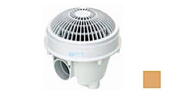 AquaStar 8" Round MoFlow Suction Outlet Cover and Mud Frame with Adjustable Collar | 1-1/2" NPT and 2" Socket | White | 8MFSBAC101