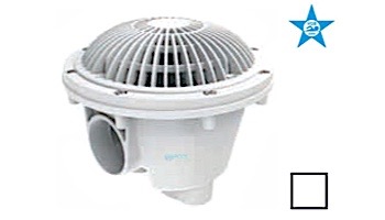 AquaStar 8" Round MoFlow Suction Outlet Cover with Standard Sump for Vinyl and Fiberglass | White | 8MFSBV101