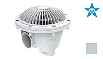 AquaStar 8" Round MoFlow Suction Outlet Cover with Standard Sump for Vinyl and Fiberglass | White | 8MFSBV101
