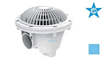 AquaStar 8" Round MoFlow Suction Outlet Cover with Standard Sump for Vinyl and Fiberglass | White | 8MFSBV101