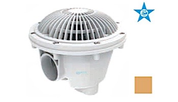 AquaStar 8" Round MoFlow Suction Outlet Cover with Standard Sump for Vinyl and Fiberglass | Tan | 8MFSBV108