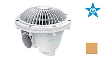 AquaStar 8" Round MoFlow Suction Outlet Cover with Standard Sump for Vinyl and Fiberglass | White | 8MFSBV101