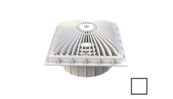 AquaStar 9" Square MoFlow Suction Outlet Cover with Double Deep Sump | White | 9MF101A