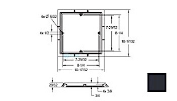 AquaStar 9" Square 3/4" Deep Frame Only/No Screws | White | 9FR101