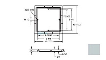 AquaStar 9" Square 3/4" Deep Frame Only/No Screws | White | 9FR101