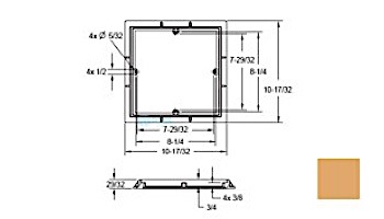 AquaStar 9" Square 3/4" Deep Frame Only/No Screws | White | 9FR101