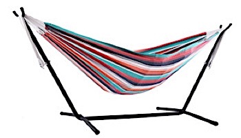 Vivere Double Cotton Hammock with Stand | 9-Foot Rio Night | UHSDO9-27